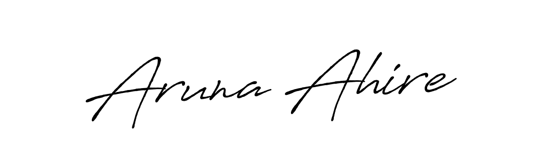 Design your own signature with our free online signature maker. With this signature software, you can create a handwritten (Antro_Vectra_Bolder) signature for name Aruna Ahire. Aruna Ahire signature style 7 images and pictures png
