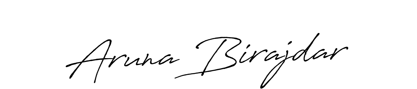 Antro_Vectra_Bolder is a professional signature style that is perfect for those who want to add a touch of class to their signature. It is also a great choice for those who want to make their signature more unique. Get Aruna Birajdar name to fancy signature for free. Aruna Birajdar signature style 7 images and pictures png