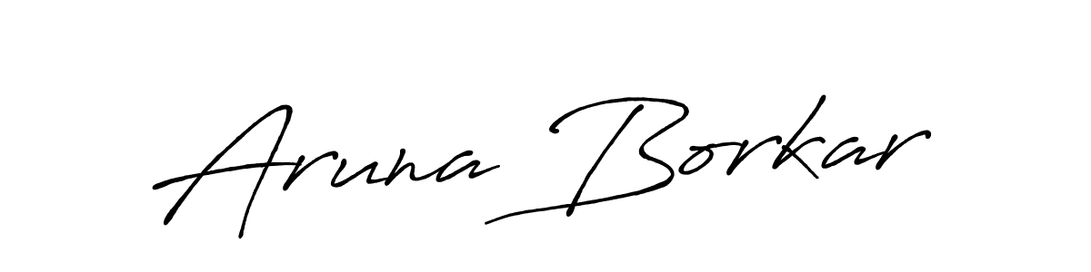 Make a beautiful signature design for name Aruna Borkar. With this signature (Antro_Vectra_Bolder) style, you can create a handwritten signature for free. Aruna Borkar signature style 7 images and pictures png