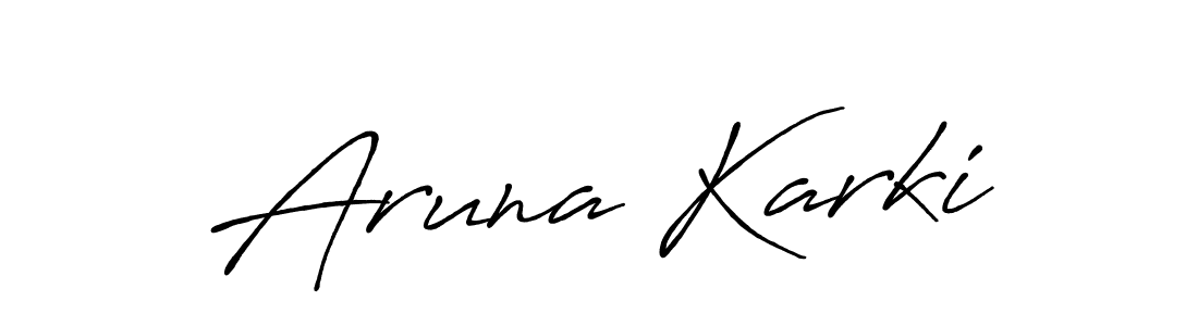 You can use this online signature creator to create a handwritten signature for the name Aruna Karki. This is the best online autograph maker. Aruna Karki signature style 7 images and pictures png