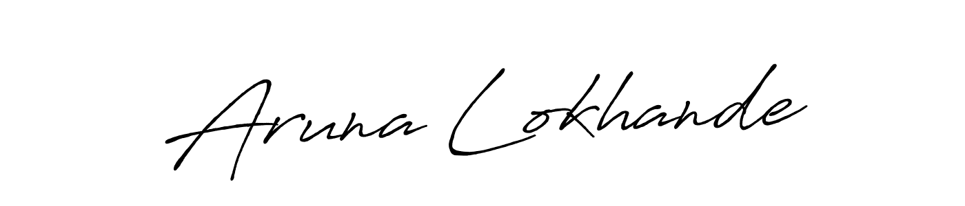 You should practise on your own different ways (Antro_Vectra_Bolder) to write your name (Aruna Lokhande) in signature. don't let someone else do it for you. Aruna Lokhande signature style 7 images and pictures png