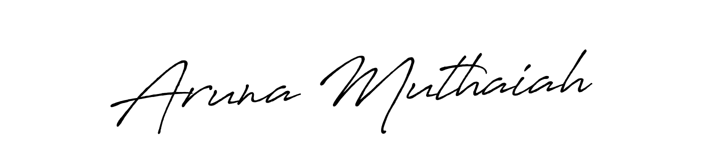 Also we have Aruna Muthaiah name is the best signature style. Create professional handwritten signature collection using Antro_Vectra_Bolder autograph style. Aruna Muthaiah signature style 7 images and pictures png
