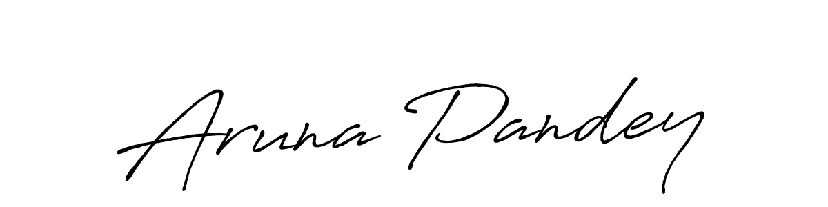 Antro_Vectra_Bolder is a professional signature style that is perfect for those who want to add a touch of class to their signature. It is also a great choice for those who want to make their signature more unique. Get Aruna Pandey name to fancy signature for free. Aruna Pandey signature style 7 images and pictures png