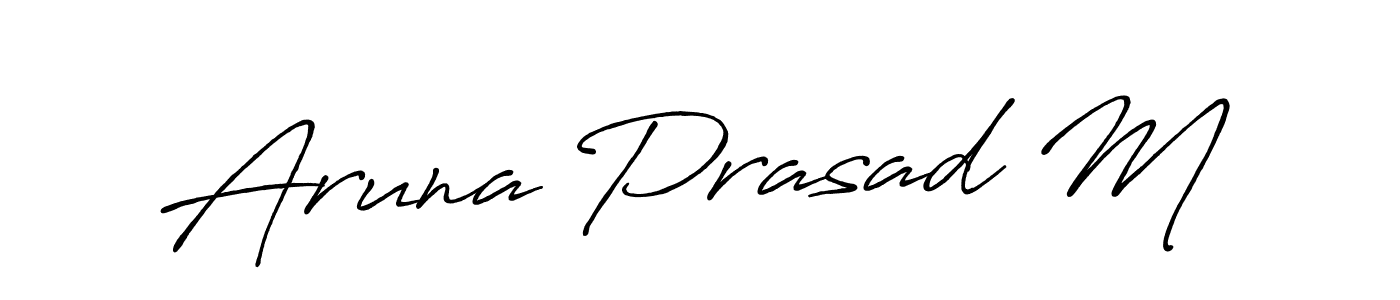 You should practise on your own different ways (Antro_Vectra_Bolder) to write your name (Aruna Prasad M) in signature. don't let someone else do it for you. Aruna Prasad M signature style 7 images and pictures png