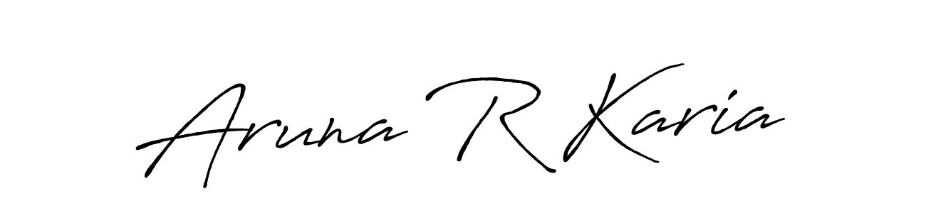 You can use this online signature creator to create a handwritten signature for the name Aruna R Karia. This is the best online autograph maker. Aruna R Karia signature style 7 images and pictures png