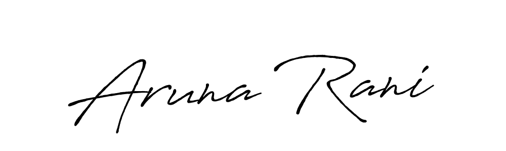 Antro_Vectra_Bolder is a professional signature style that is perfect for those who want to add a touch of class to their signature. It is also a great choice for those who want to make their signature more unique. Get Aruna Rani name to fancy signature for free. Aruna Rani signature style 7 images and pictures png