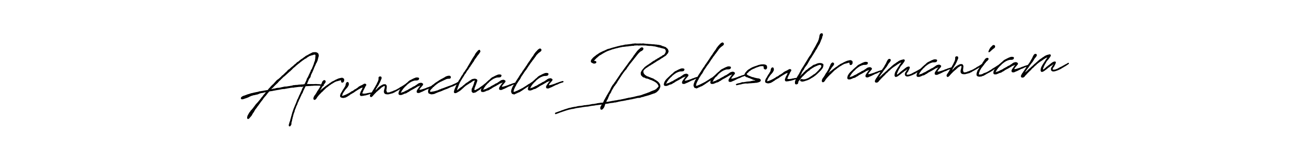 How to make Arunachala Balasubramaniam signature? Antro_Vectra_Bolder is a professional autograph style. Create handwritten signature for Arunachala Balasubramaniam name. Arunachala Balasubramaniam signature style 7 images and pictures png