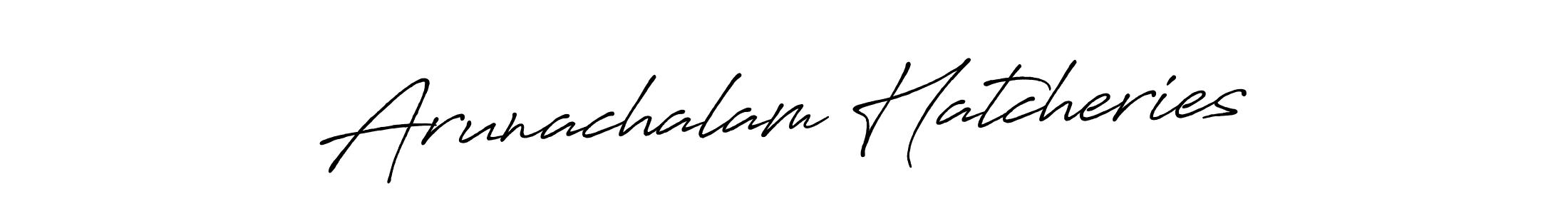 Also we have Arunachalam Hatcheries name is the best signature style. Create professional handwritten signature collection using Antro_Vectra_Bolder autograph style. Arunachalam Hatcheries signature style 7 images and pictures png