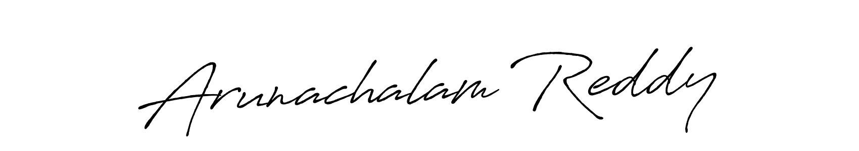 Use a signature maker to create a handwritten signature online. With this signature software, you can design (Antro_Vectra_Bolder) your own signature for name Arunachalam Reddy. Arunachalam Reddy signature style 7 images and pictures png