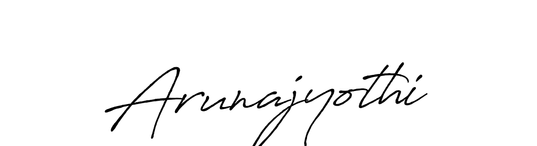 Make a beautiful signature design for name Arunajyothi. With this signature (Antro_Vectra_Bolder) style, you can create a handwritten signature for free. Arunajyothi signature style 7 images and pictures png