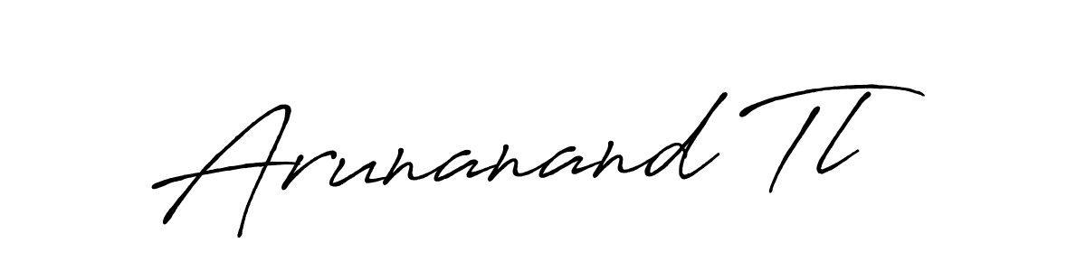 Make a beautiful signature design for name Arunanand Tl. With this signature (Antro_Vectra_Bolder) style, you can create a handwritten signature for free. Arunanand Tl signature style 7 images and pictures png