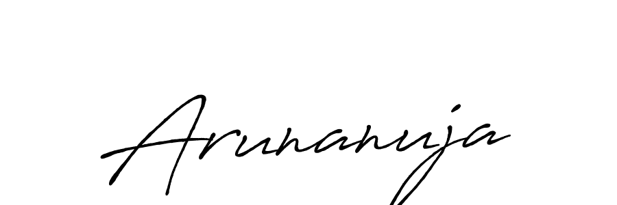 Create a beautiful signature design for name Arunanuja. With this signature (Antro_Vectra_Bolder) fonts, you can make a handwritten signature for free. Arunanuja signature style 7 images and pictures png