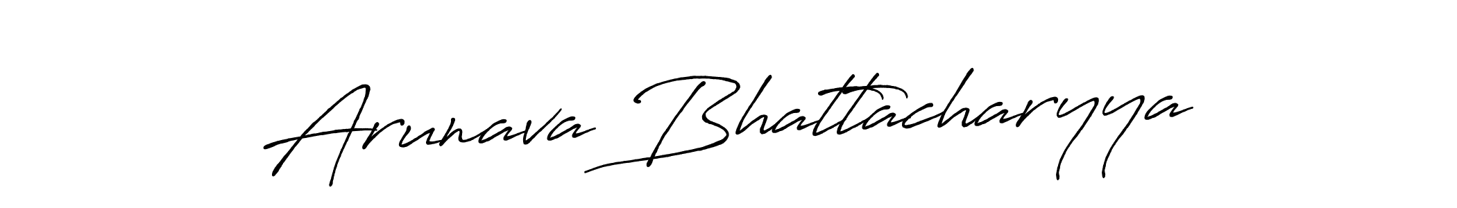 Create a beautiful signature design for name Arunava Bhattacharyya. With this signature (Antro_Vectra_Bolder) fonts, you can make a handwritten signature for free. Arunava Bhattacharyya signature style 7 images and pictures png