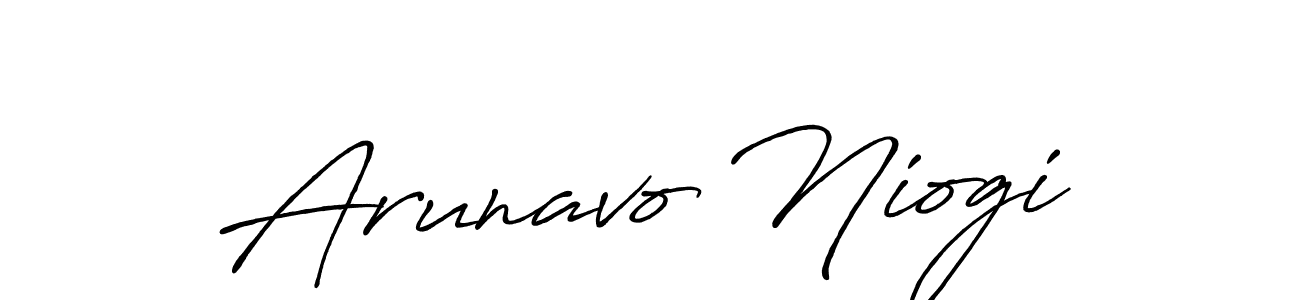 Create a beautiful signature design for name Arunavo Niogi. With this signature (Antro_Vectra_Bolder) fonts, you can make a handwritten signature for free. Arunavo Niogi signature style 7 images and pictures png