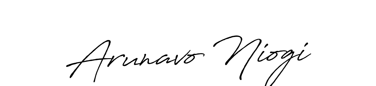 Create a beautiful signature design for name Arunavo Niogi. With this signature (Antro_Vectra_Bolder) fonts, you can make a handwritten signature for free. Arunavo Niogi signature style 7 images and pictures png