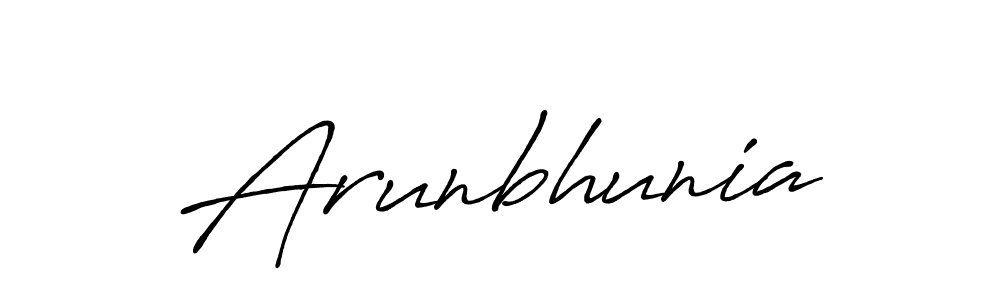 Also we have Arunbhunia name is the best signature style. Create professional handwritten signature collection using Antro_Vectra_Bolder autograph style. Arunbhunia signature style 7 images and pictures png