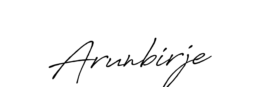 Also You can easily find your signature by using the search form. We will create Arunbirje name handwritten signature images for you free of cost using Antro_Vectra_Bolder sign style. Arunbirje signature style 7 images and pictures png