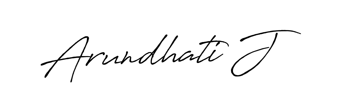 Arundhati J stylish signature style. Best Handwritten Sign (Antro_Vectra_Bolder) for my name. Handwritten Signature Collection Ideas for my name Arundhati J. Arundhati J signature style 7 images and pictures png