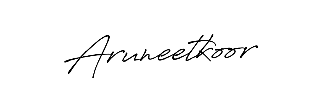 How to Draw Aruneetkoor signature style? Antro_Vectra_Bolder is a latest design signature styles for name Aruneetkoor. Aruneetkoor signature style 7 images and pictures png