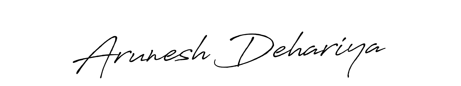 Create a beautiful signature design for name Arunesh Dehariya. With this signature (Antro_Vectra_Bolder) fonts, you can make a handwritten signature for free. Arunesh Dehariya signature style 7 images and pictures png