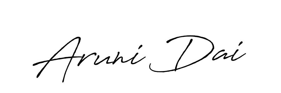 Antro_Vectra_Bolder is a professional signature style that is perfect for those who want to add a touch of class to their signature. It is also a great choice for those who want to make their signature more unique. Get Aruni Dai name to fancy signature for free. Aruni Dai signature style 7 images and pictures png