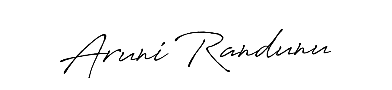 Make a beautiful signature design for name Aruni Randunu. Use this online signature maker to create a handwritten signature for free. Aruni Randunu signature style 7 images and pictures png