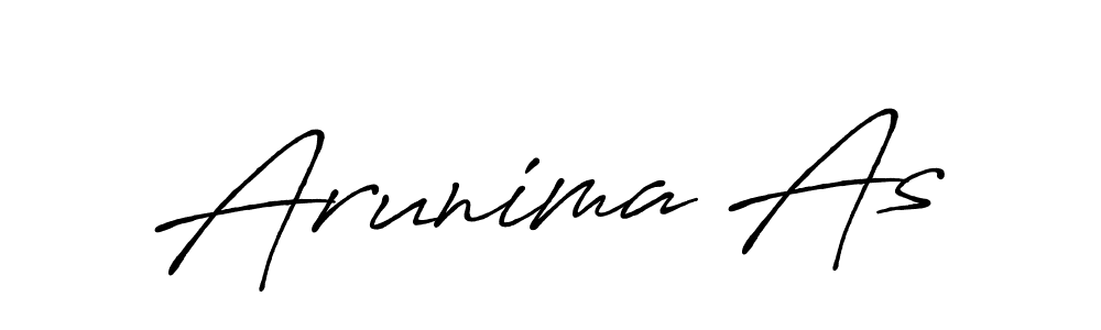 Also You can easily find your signature by using the search form. We will create Arunima As name handwritten signature images for you free of cost using Antro_Vectra_Bolder sign style. Arunima As signature style 7 images and pictures png