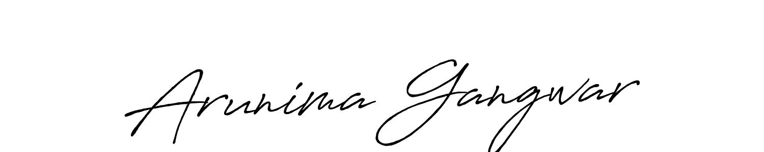 Design your own signature with our free online signature maker. With this signature software, you can create a handwritten (Antro_Vectra_Bolder) signature for name Arunima Gangwar. Arunima Gangwar signature style 7 images and pictures png