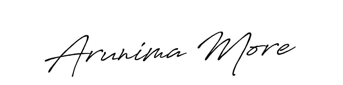 You should practise on your own different ways (Antro_Vectra_Bolder) to write your name (Arunima More) in signature. don't let someone else do it for you. Arunima More signature style 7 images and pictures png