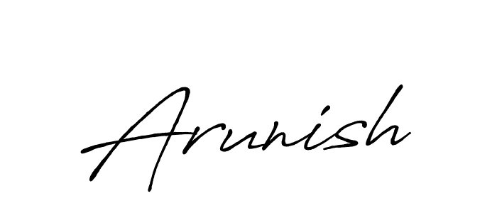 Make a beautiful signature design for name Arunish. Use this online signature maker to create a handwritten signature for free. Arunish signature style 7 images and pictures png