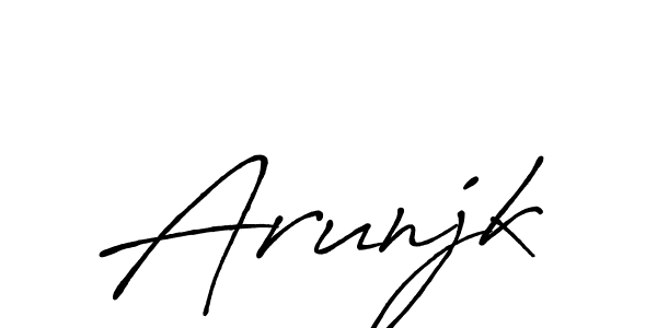 How to make Arunjk signature? Antro_Vectra_Bolder is a professional autograph style. Create handwritten signature for Arunjk name. Arunjk signature style 7 images and pictures png