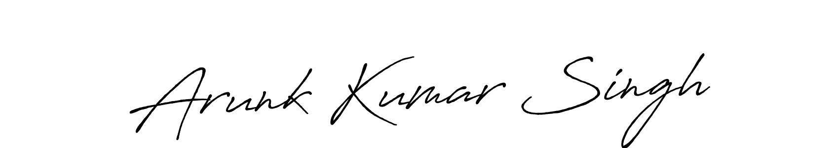 It looks lik you need a new signature style for name Arunk Kumar Singh. Design unique handwritten (Antro_Vectra_Bolder) signature with our free signature maker in just a few clicks. Arunk Kumar Singh signature style 7 images and pictures png