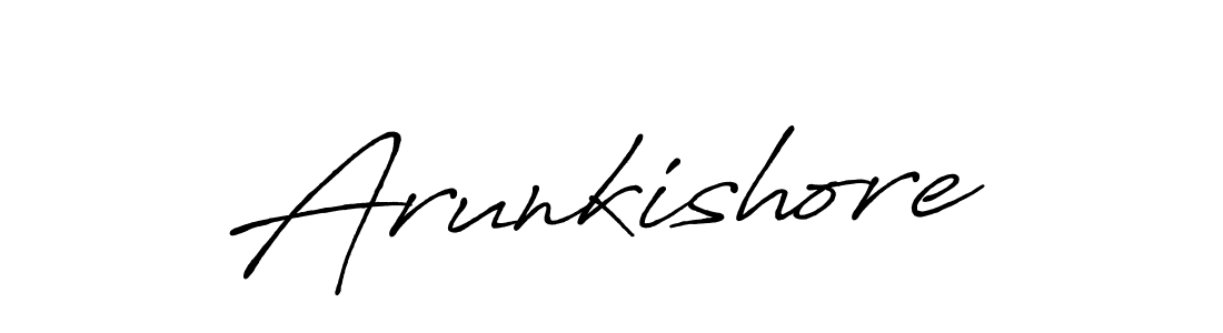 The best way (Antro_Vectra_Bolder) to make a short signature is to pick only two or three words in your name. The name Arunkishore include a total of six letters. For converting this name. Arunkishore signature style 7 images and pictures png