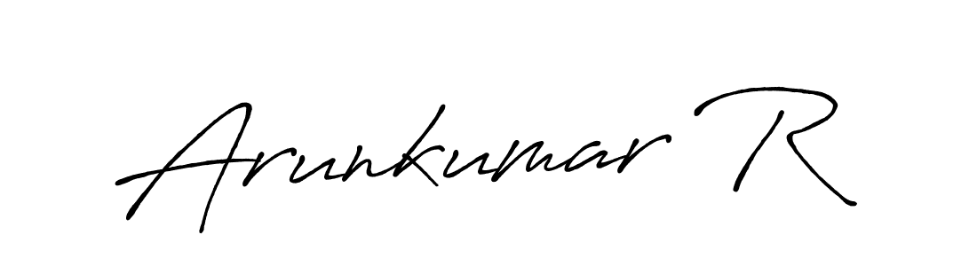 Design your own signature with our free online signature maker. With this signature software, you can create a handwritten (Antro_Vectra_Bolder) signature for name Arunkumar R. Arunkumar R signature style 7 images and pictures png