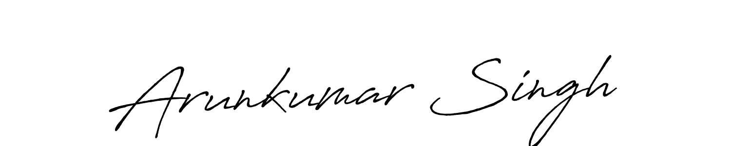 Use a signature maker to create a handwritten signature online. With this signature software, you can design (Antro_Vectra_Bolder) your own signature for name Arunkumar Singh. Arunkumar Singh signature style 7 images and pictures png