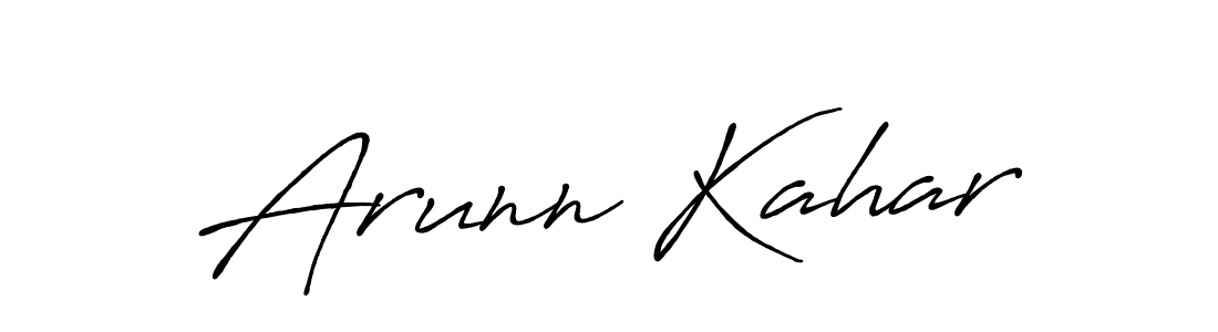 Make a beautiful signature design for name Arunn Kahar. With this signature (Antro_Vectra_Bolder) style, you can create a handwritten signature for free. Arunn Kahar signature style 7 images and pictures png