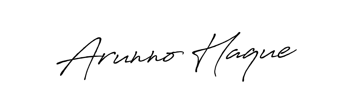 It looks lik you need a new signature style for name Arunno Haque. Design unique handwritten (Antro_Vectra_Bolder) signature with our free signature maker in just a few clicks. Arunno Haque signature style 7 images and pictures png