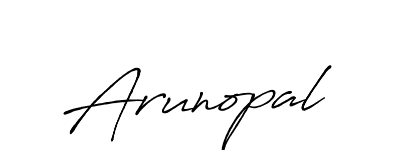 Use a signature maker to create a handwritten signature online. With this signature software, you can design (Antro_Vectra_Bolder) your own signature for name Arunopal. Arunopal signature style 7 images and pictures png