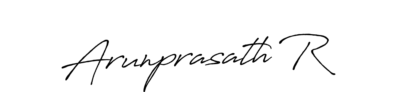 It looks lik you need a new signature style for name Arunprasath R. Design unique handwritten (Antro_Vectra_Bolder) signature with our free signature maker in just a few clicks. Arunprasath R signature style 7 images and pictures png