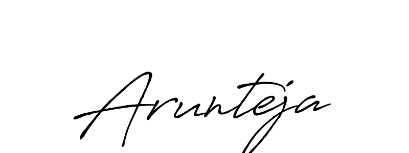 Antro_Vectra_Bolder is a professional signature style that is perfect for those who want to add a touch of class to their signature. It is also a great choice for those who want to make their signature more unique. Get Arunteja name to fancy signature for free. Arunteja signature style 7 images and pictures png