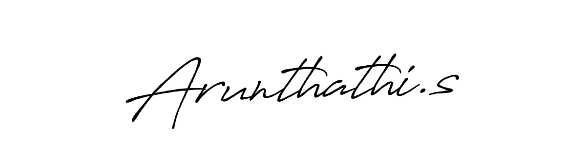 Use a signature maker to create a handwritten signature online. With this signature software, you can design (Antro_Vectra_Bolder) your own signature for name Arunthathi.s. Arunthathi.s signature style 7 images and pictures png