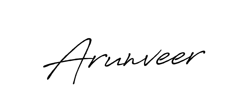 The best way (Antro_Vectra_Bolder) to make a short signature is to pick only two or three words in your name. The name Arunveer include a total of six letters. For converting this name. Arunveer signature style 7 images and pictures png