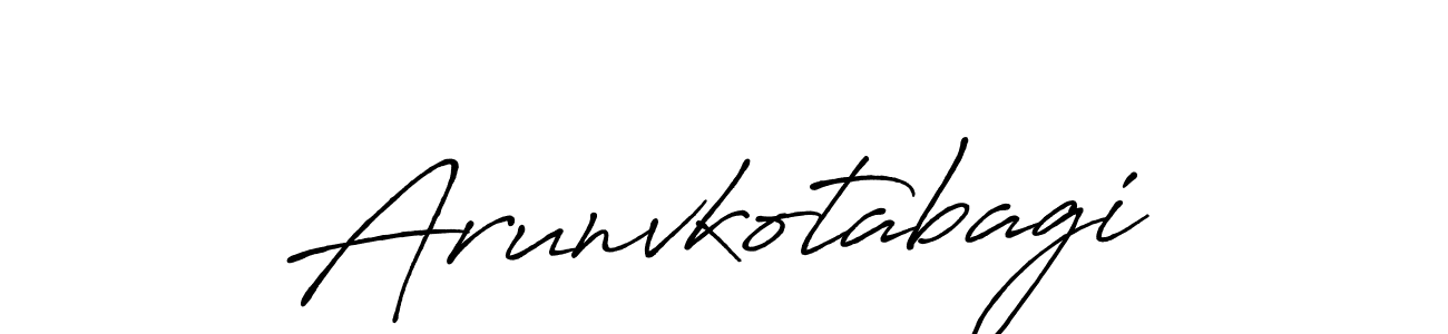 Create a beautiful signature design for name Arunvkotabagi. With this signature (Antro_Vectra_Bolder) fonts, you can make a handwritten signature for free. Arunvkotabagi signature style 7 images and pictures png