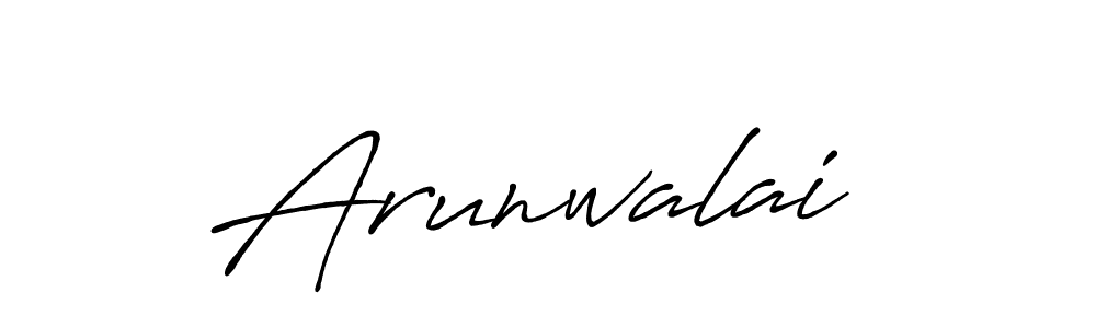 How to make Arunwalai  name signature. Use Antro_Vectra_Bolder style for creating short signs online. This is the latest handwritten sign. Arunwalai  signature style 7 images and pictures png