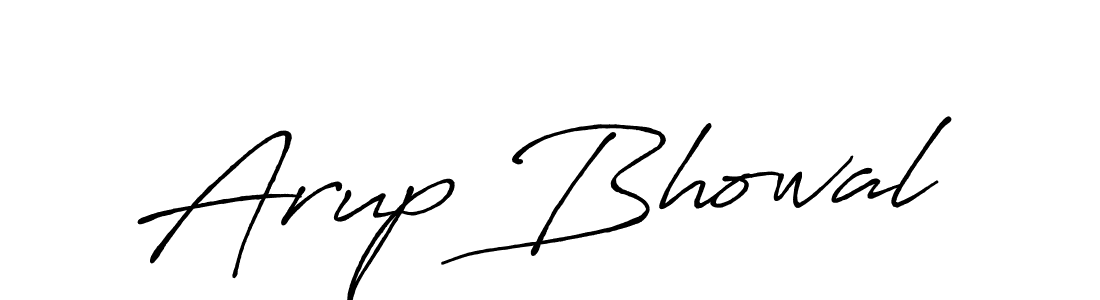 How to make Arup Bhowal name signature. Use Antro_Vectra_Bolder style for creating short signs online. This is the latest handwritten sign. Arup Bhowal signature style 7 images and pictures png