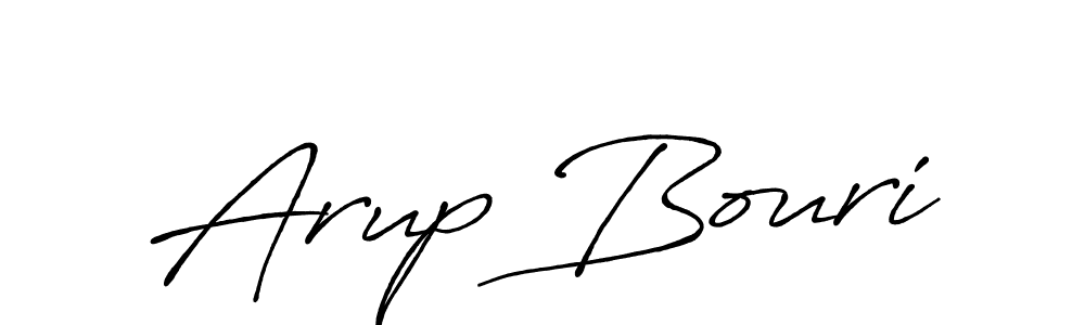 Create a beautiful signature design for name Arup Bouri. With this signature (Antro_Vectra_Bolder) fonts, you can make a handwritten signature for free. Arup Bouri signature style 7 images and pictures png