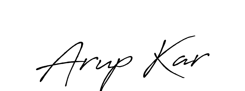 How to make Arup Kar name signature. Use Antro_Vectra_Bolder style for creating short signs online. This is the latest handwritten sign. Arup Kar signature style 7 images and pictures png