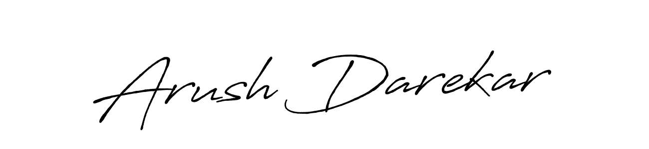 if you are searching for the best signature style for your name Arush Darekar. so please give up your signature search. here we have designed multiple signature styles  using Antro_Vectra_Bolder. Arush Darekar signature style 7 images and pictures png
