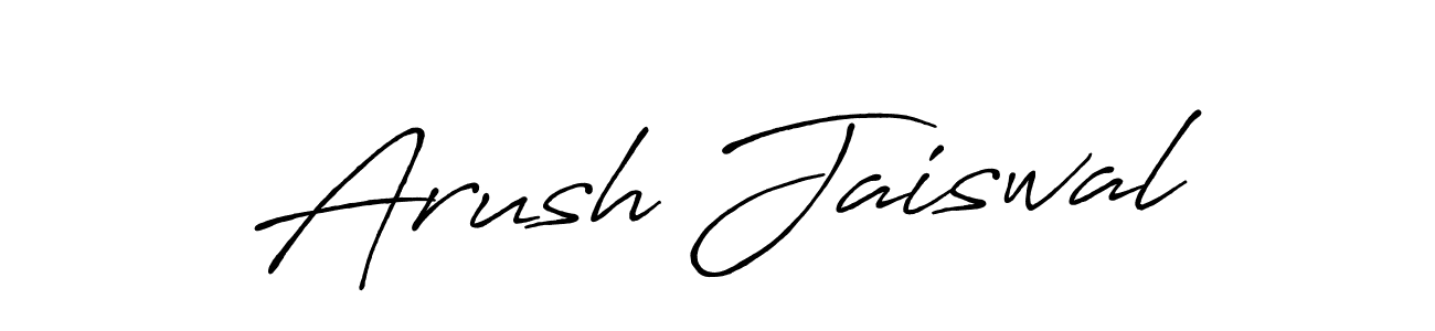 Create a beautiful signature design for name Arush Jaiswal. With this signature (Antro_Vectra_Bolder) fonts, you can make a handwritten signature for free. Arush Jaiswal signature style 7 images and pictures png