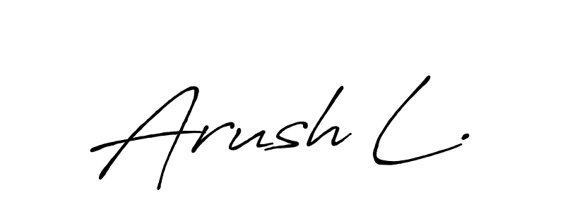 How to make Arush L. signature? Antro_Vectra_Bolder is a professional autograph style. Create handwritten signature for Arush L. name. Arush L. signature style 7 images and pictures png